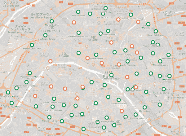 パリのマルシェ一覧マップ